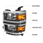 Spec-D 14-15 Chevy Silverado 1500 Headlights OEM Style Black