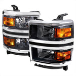 Spec-D 14-15 Chevy Silverado 1500 Headlights OEM Style Black