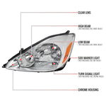 Spec-D 04-05 Toyota Sienna Headlights OEM Style Clear Amber