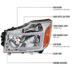 Spec-D 04-15 Nissan Titan Headlights Projector Chrome/Clear G3