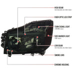 Spec-D 04-15 Nissan Titan Headlights Projector Smoked G3