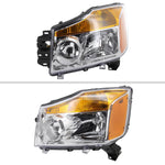 Spec-D 04-15 Nissan Titan 04-07 Armada Headlights Chrome/Clear Amber