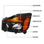 Spec-D 04-15 Nissan Titan/ 04-07 Armada Headlights OEM Style Black