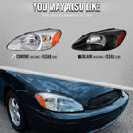 Spec-D 00-07 Ford Taurus OEM Headlights Without Centennial Chrome