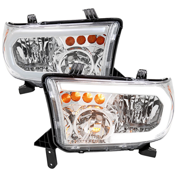 Spec-D 07-13 Tundra/08-17 Sequoia Headlights LED Tube OEM Style