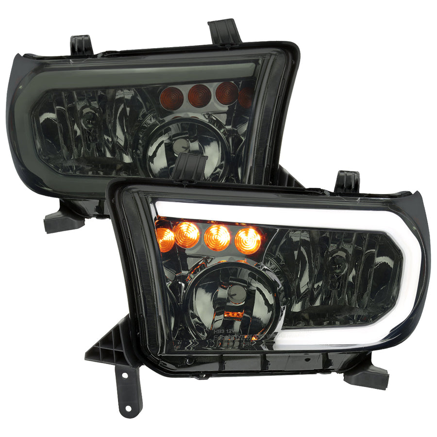 Spec-D 07-13 Tundra/08-17 Sequoia Headlights LED Tube Smoked