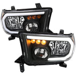 Spec-D 07-13 Tundra/08-17 Sequoia Headlights Retro Tube style Black