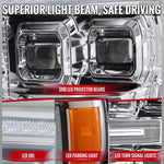 Spec-D 21-23 F-150 SEQ LED Projector Headlights Halogen Chrome/Smoked