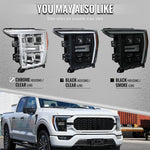 Spec-D 21-23 F-150 SEQ LED Projector Headlights Halogen Chrome/Smoked