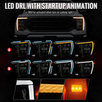Spec-D 21-23 F-150 SEQ LED Projector Headlights OEM LED Smoked