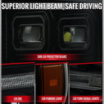 Spec-D 21-23 F-150 SEQ LED Projector Headlights OEM LED Smoked