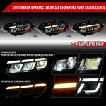 Spec-D 18-23 Mustang Pro Headlights SEQ with Start-Up Animation Black