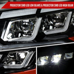 Spec-D 18-23 Mustang Pro Headlights SEQ with Start-Up Animation Black