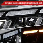 Spec-D 18-23 Mustang Pro Headlights SEQ with Start-Up Animation Black