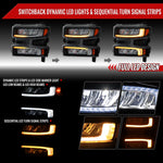 Spec-D 19-21 Chevy Silverado 1500 Headlights with SEQ Turns Black
