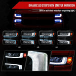 Spec-D 19-21 Chevy Silverado 1500 Headlights with SEQ Turns Black