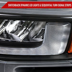 Spec-D 19-21 Chevy Silverado 1500 Headlights with SEQ Turns Black