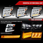 Spec-D 15-20 Chevy Tahoe Suburban Headlights Sequential Chrome/Clear