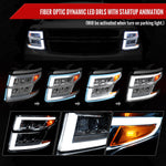 Spec-D 15-20 Chevy Tahoe Suburban Headlights Sequential Chrome/Clear