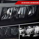 Spec-D 15-20 Chevy Tahoe Suburban Full DRL SEQ Headlights Black/Smoked