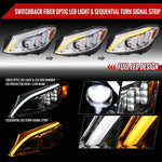 Spec-D 15-18 Mercedes C-Class W205 Headlights Sequential LED Chrome