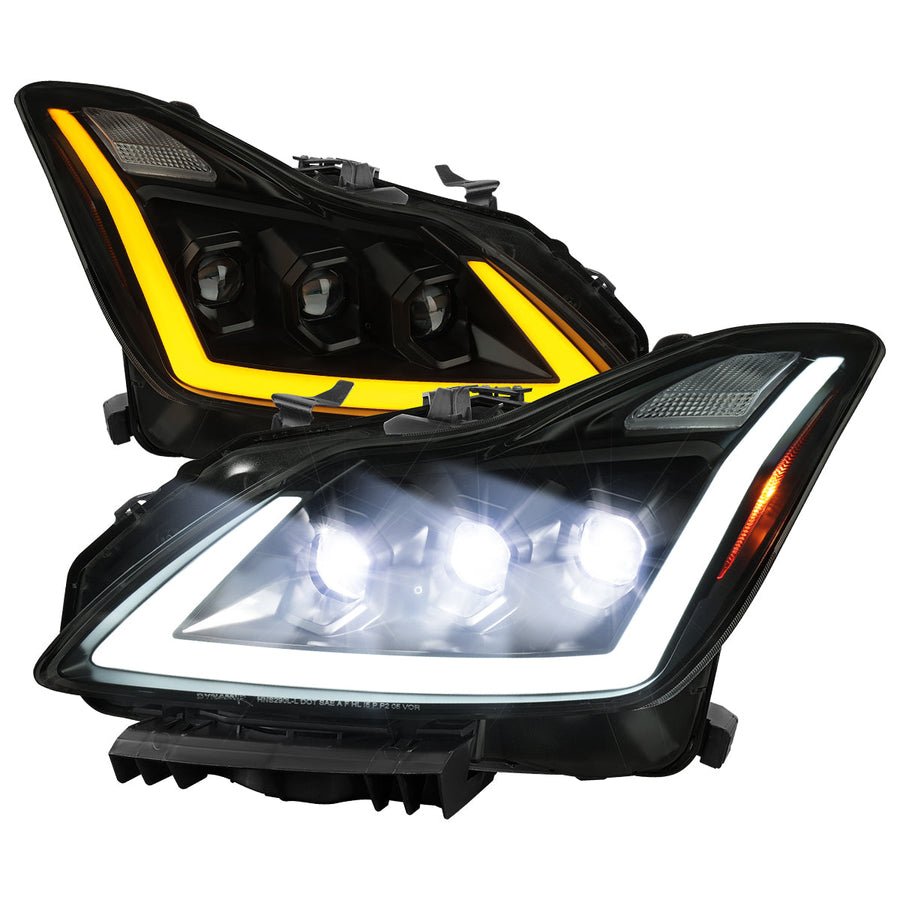 Spec-D 08-15 Infiniti G37/Q60 Coupe Headlights LED Sequential Smoked