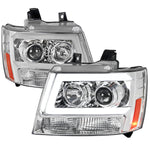 Spec-D 07-13 Avalanche 07-14 Tahoe/Suburban C-Bar Headlights Chrome