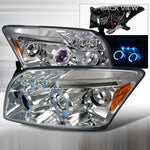 Spec-D 07-12 Dodge Caliber Halo Projector Headlights Chrome