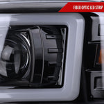 Spec-D 00-06 GMC Sierra/Denali/Yukon LED Strip Headlights Black/Smoked