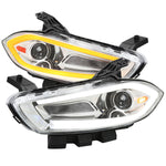Spec-D 13-16 Dodge Dart Headlights Sequential LED Chrome