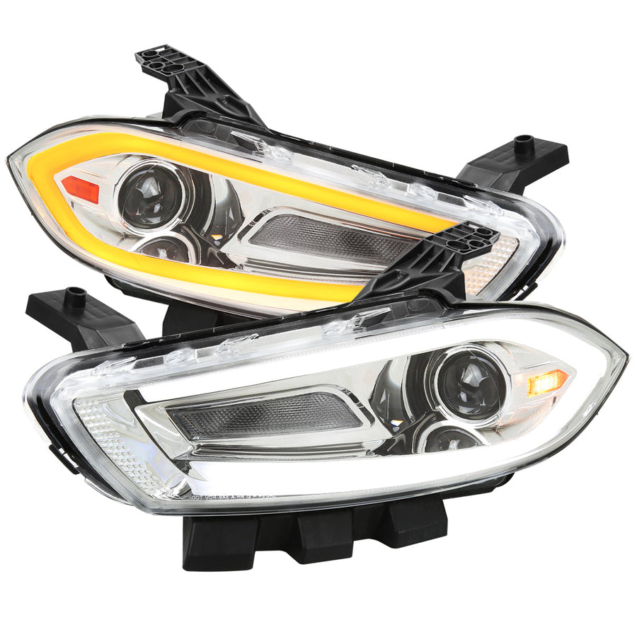 Spec-D 13-16 Dodge Dart Headlights Sequential LED Chrome