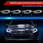Spec-D 13-16 Dodge Dart Headlights SEQ Animated LED Bar Black