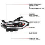 Spec-D 13-16 Dodge Dart Headlights SEQ Animated LED Bar Black