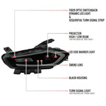 Spec-D 13-16 Dodge Dart Headlights Sequential LED Black/Smoked