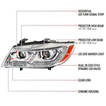 Spec-D 06-11 BMW E90 3-Series 4DR LED Projector Headlights Chrome