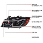 Spec-D 06-08 BMW E90 3 Series Headlights Projector G2 Black