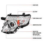 Spec-D 07-10 Ford Edge Halo Projector Headlights LED Strip Chrome