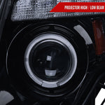 Spec-D 07-10 Ford Edge Halo Projector Headlights Strip GL Blk/ Smoked
