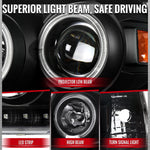 Spec-D 02-05 Ford Explorer Headlights Dual Halo Projector Black