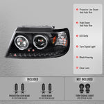 Spec-D 02-05 Ford Explorer Headlights Dual Halo Projector Black