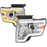 Spec-D 09-14 Ford F-150 Sequential LED Projector Headlights Chrome