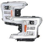 Spec-D 18-20 Ford F-150 Projector Headlights Chrome/Clear.