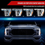 Spec-D 21-23 Ford F-150 Headlights LED Bar Projector Sequential Chrome