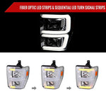 Spec-D 08-10 F250/F350/F450/F550 Sequential Headlights Chrome