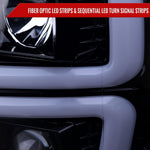 Spec-D 08-10 F250/F350/F450/F550 Sequential Headlights Black/Smoked