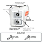 Spec-D 11-16 F250/F350/F450/F550 Headlights Sequential White/Clear