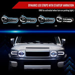 Spec-D 07-14 Toyota FJ Cruiser Headlights SEQ LED Bar Projector Black