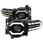 Spec-D 07-14 Toyota FJ Cruiser Headlights SEQ LED Bar Projector Black