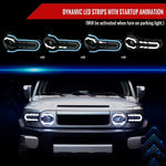 Spec-D 07-14 FJ Cruiser Headlights Sequential LED Black/Smoked Lens