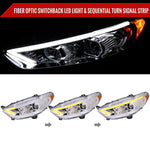 Spec-D 13-16 Ford Fusion Switchback SEQ Projector Headlights Chrome